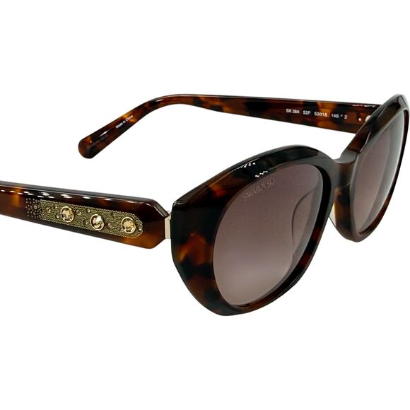 Swarovski SK0384 Womens Plastic Sunglass 52F Dark Havana 53-18 Brown Gradient - Picture 5 of 5